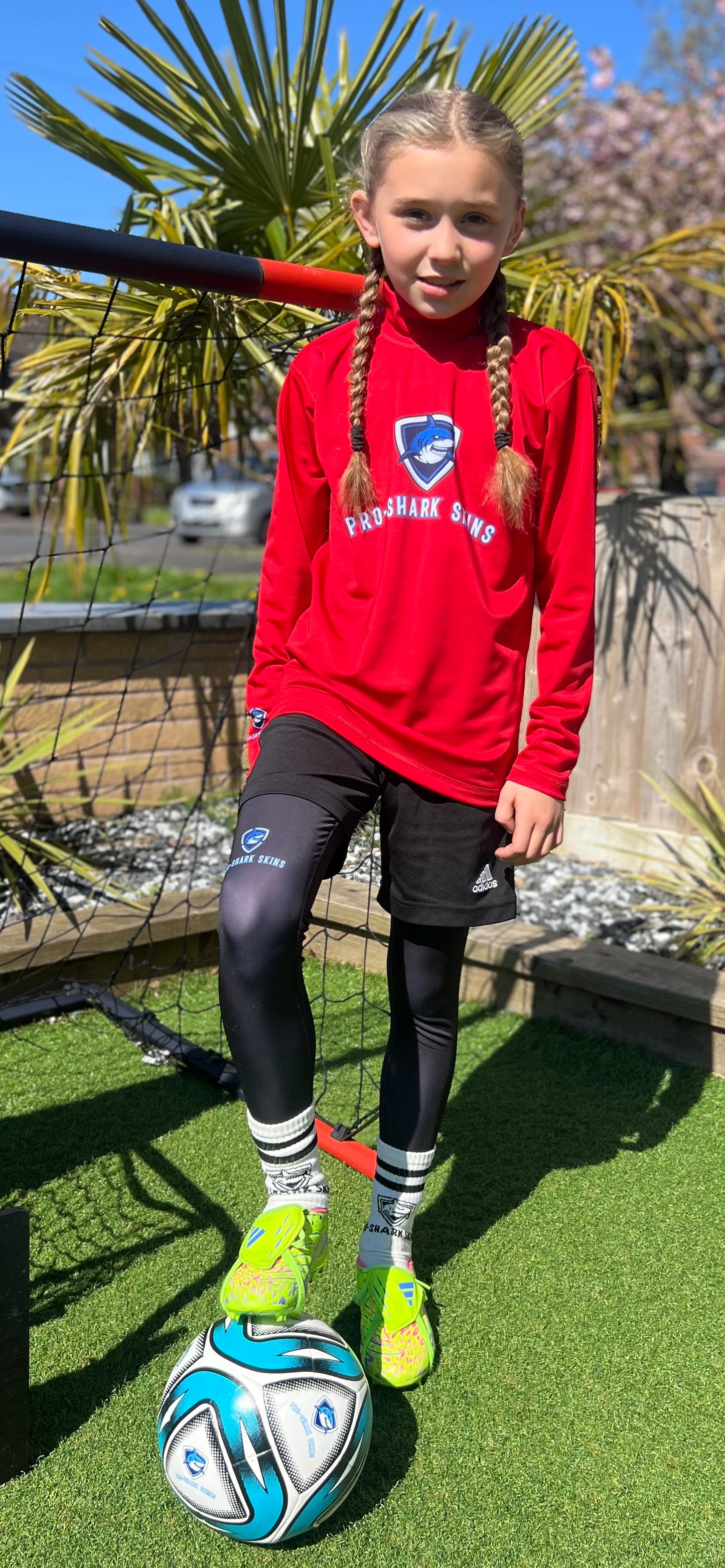 Pro Shark Skins Signature original RED core base layer set - top and tights