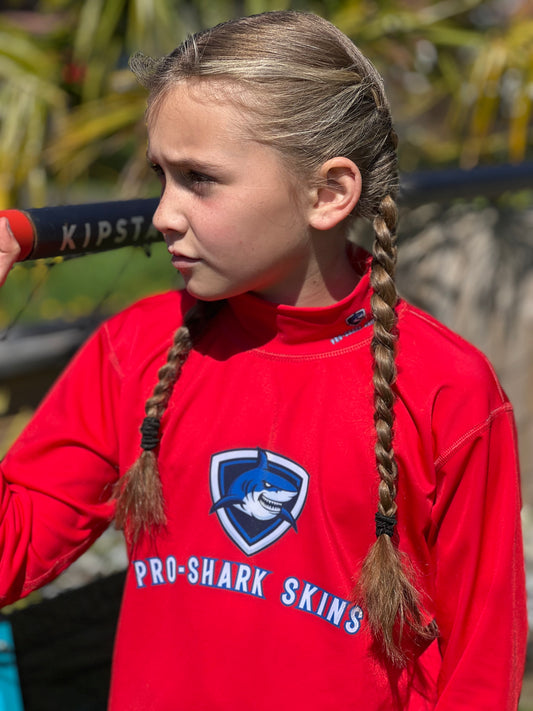 Pro Shark Skins Signature original RED core base layer set - top and tights
