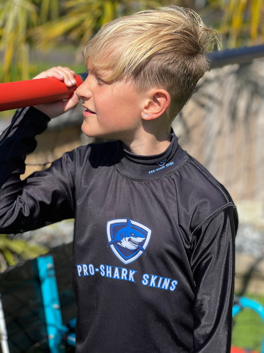 Pro Shark Skins Signature original BLACK core base layer set - top and tights